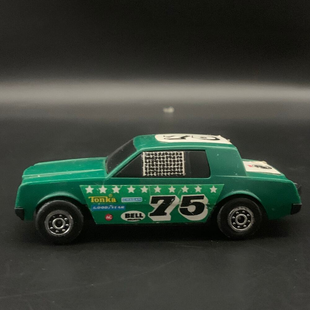 1980 Tonka Chevy Green Race Car #75 NASCAR Goodyear Bell Cragar Toy Vintage